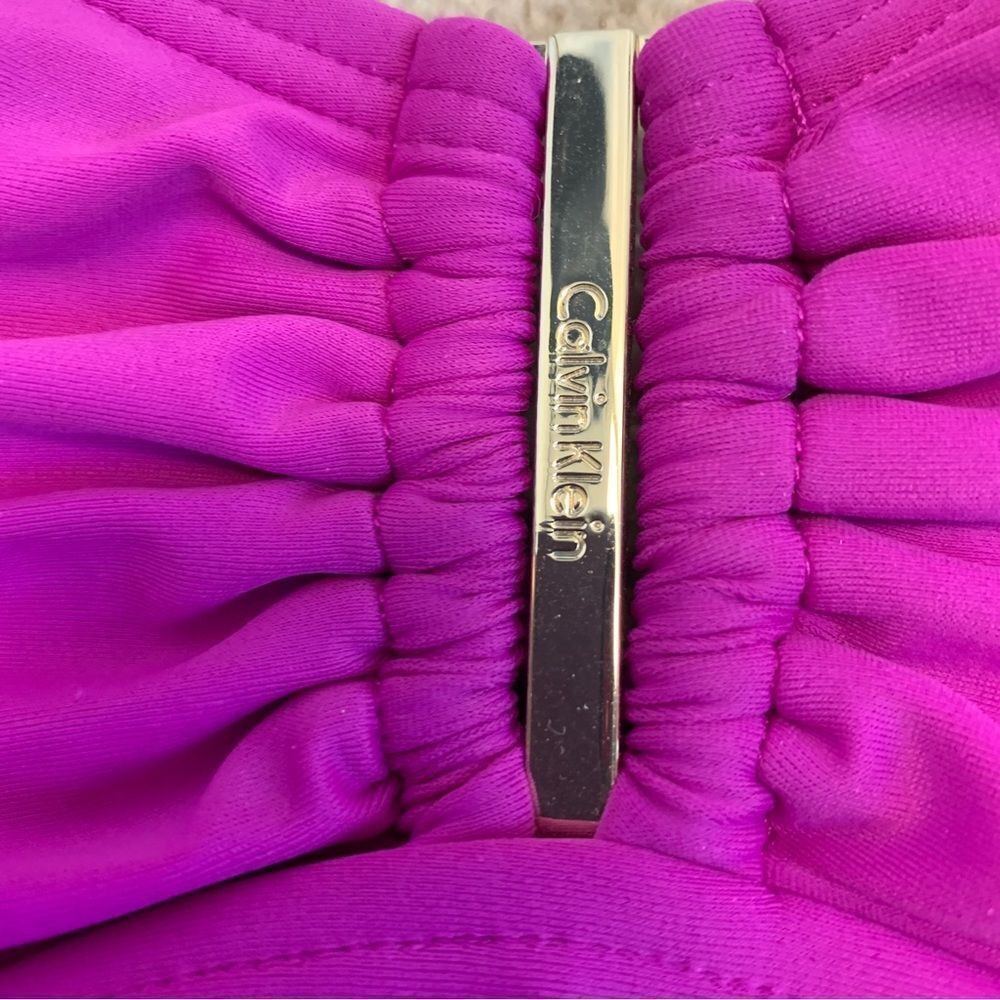 Calvin Klein bright purple one piece swimsuit Sz 12 - Picture 3 of 8